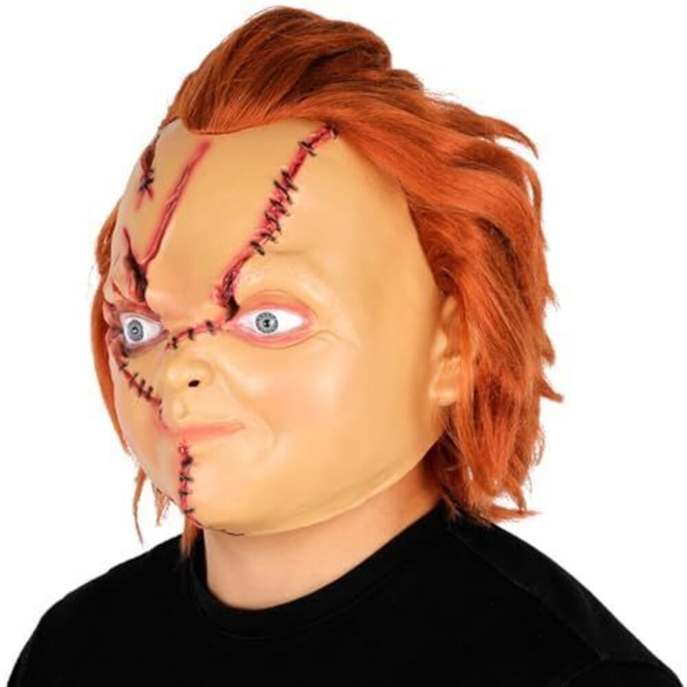8040 Scary Mask Creepy Killer Full Head Latex Mask with Hair Realistic